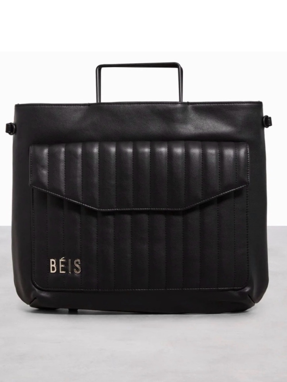 BEIS Black Convertible Messenger/Backpack Laptop Tote Discontinued